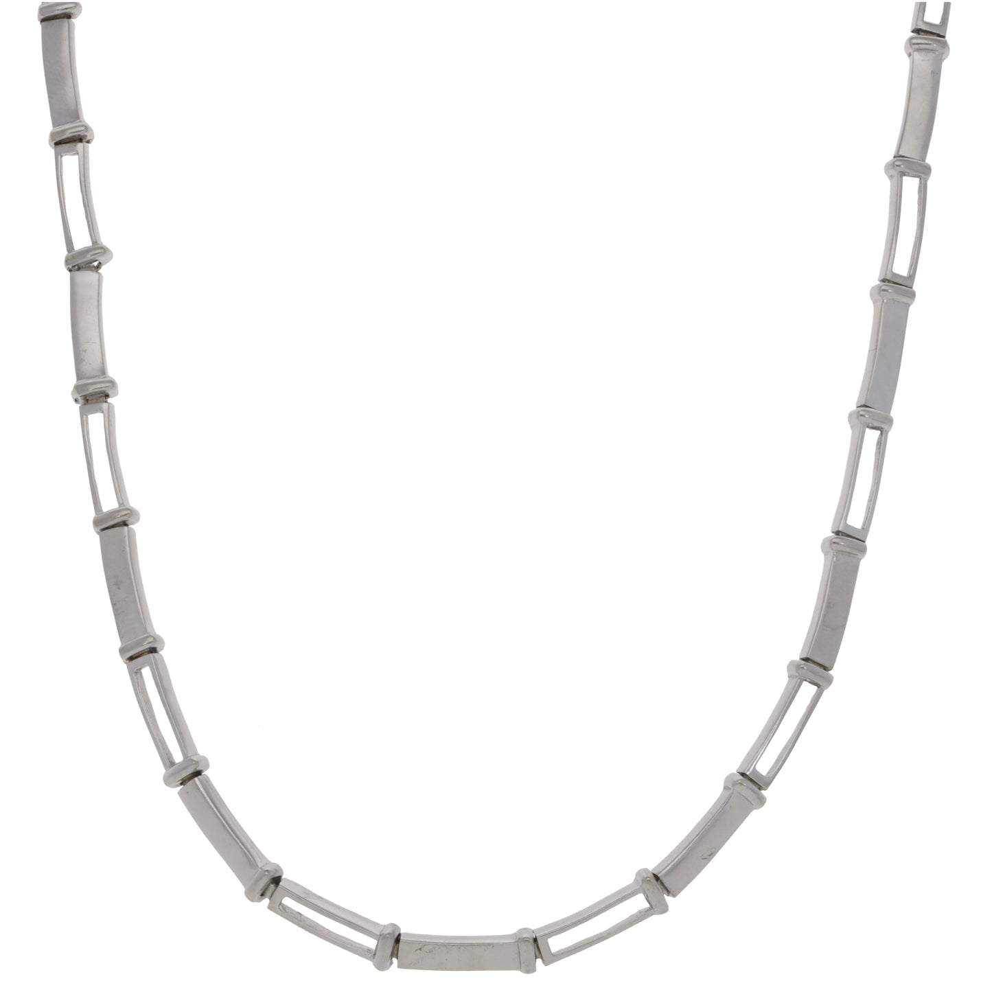 9ct White Gold Fancy Necklace 17"