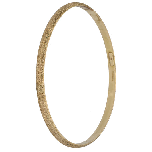9ct Gold Patterned Bangle