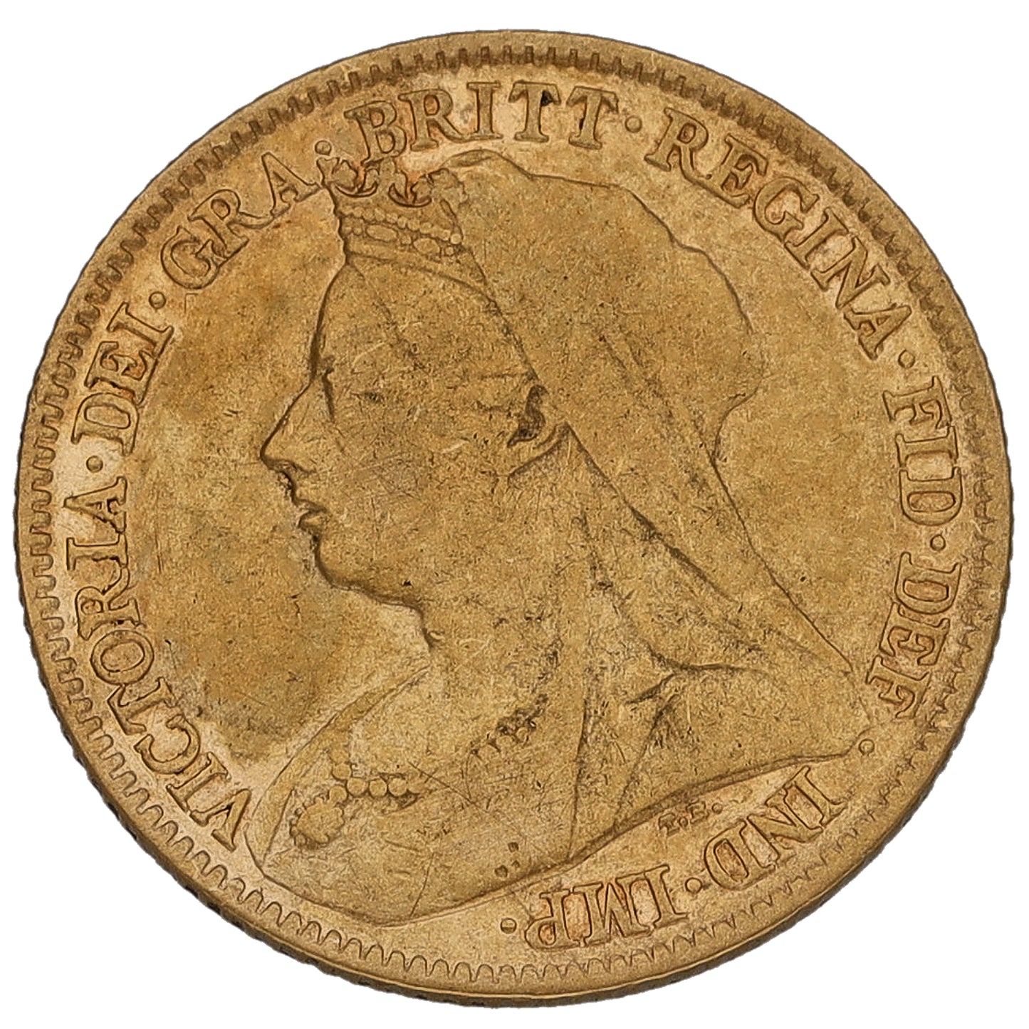 22ct Gold Queen Victoria Half Sovereign Coin 1895