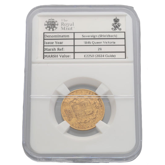 22ct Gold Queen Victoria Full Sovereign Coin 1846