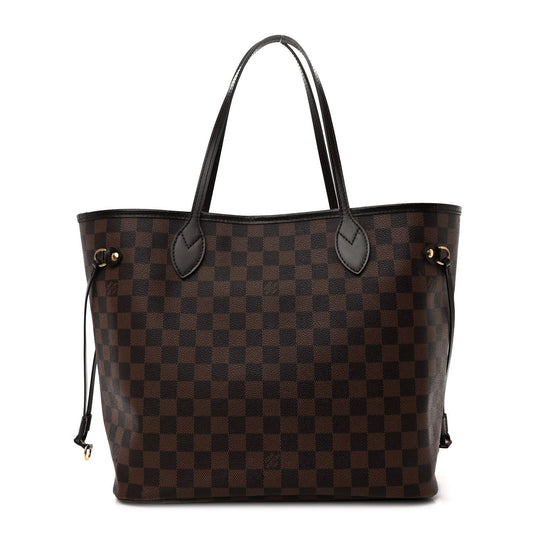 Louis Vuitton Neverfull MM Tote Damier Ebene Coated Canvas Bag - Brown