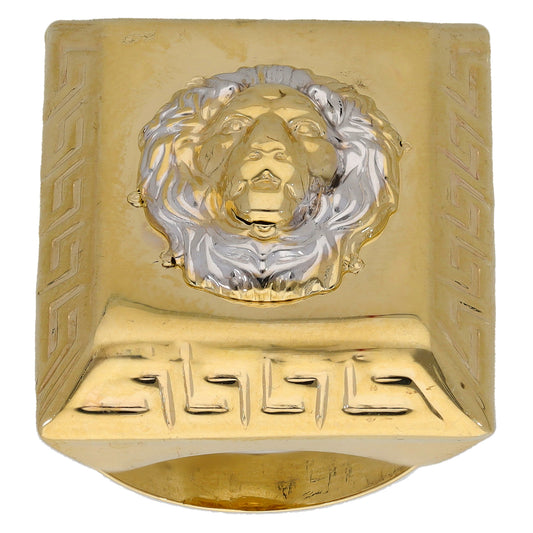 14ct Gold Lion's Head Ring Size T