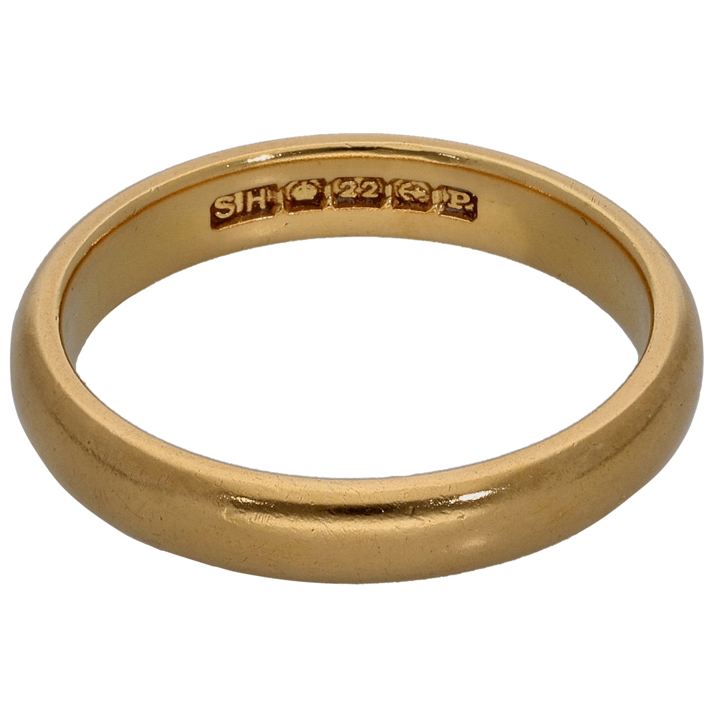 22ct Gold Plain Wedding Ring Size M