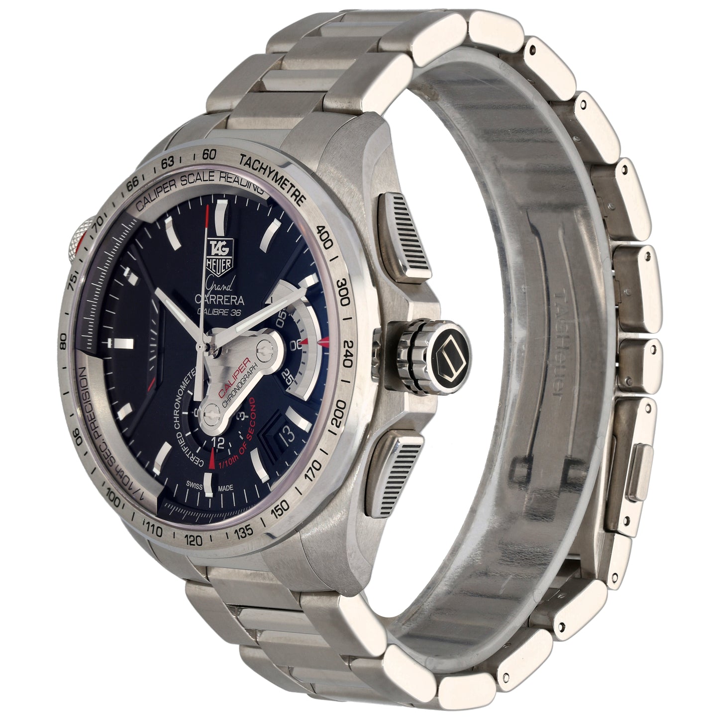 Tag Heuer Grand Carrera CAV5115 43mm Stainless Steel Watch