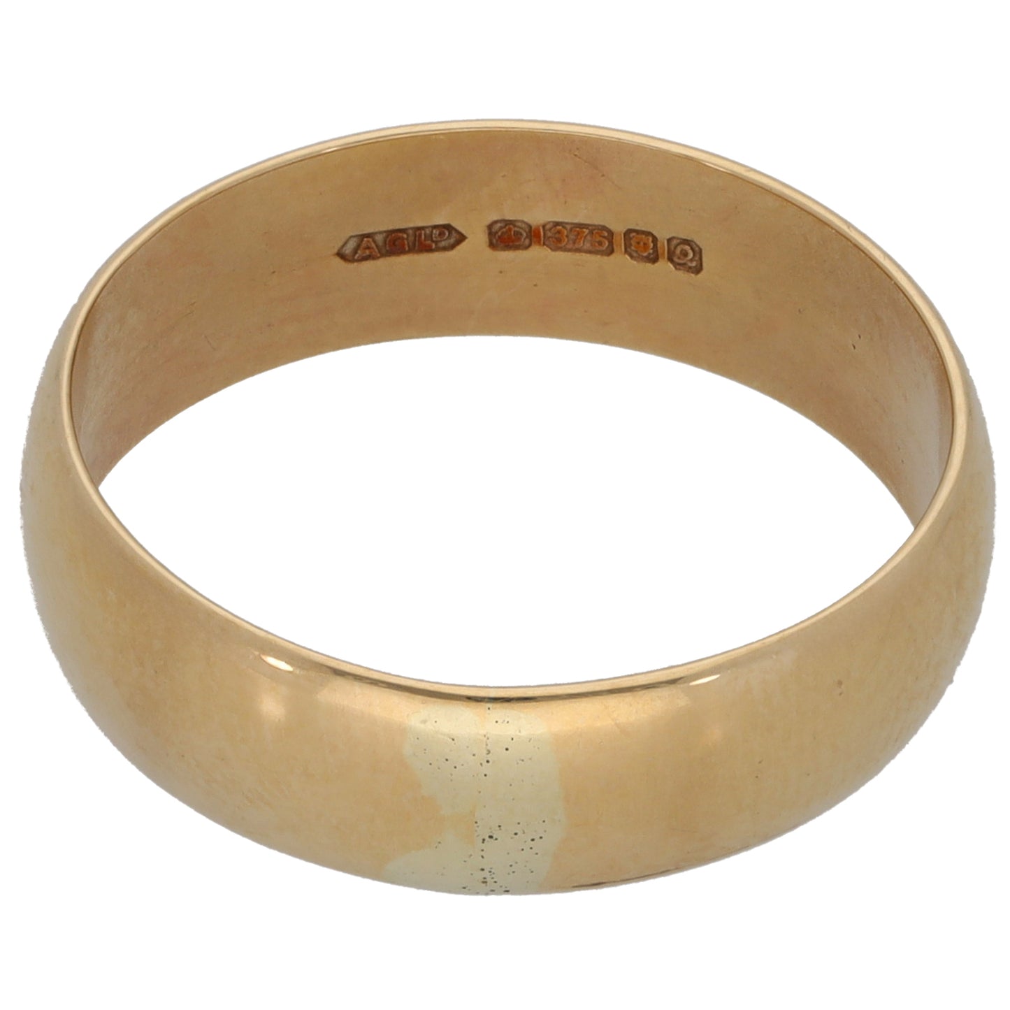 9ct Gold Plain Wedding Ring Size S