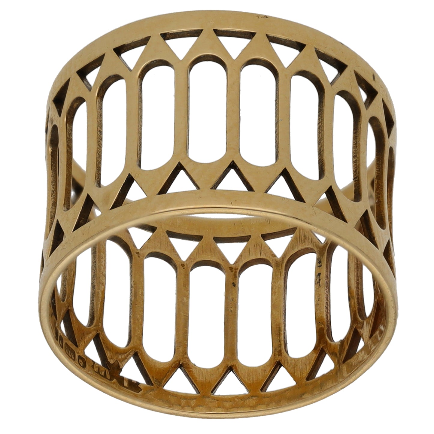 9ct Gold Patterned Wedding Ring Size M