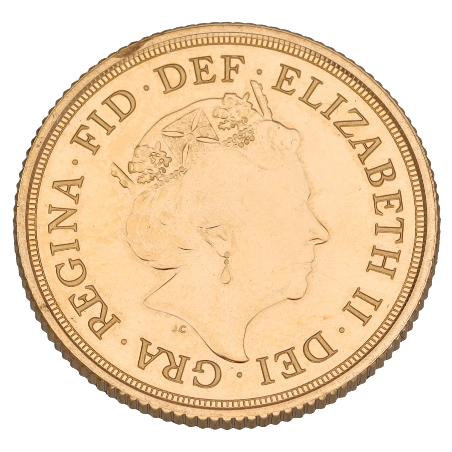 22ct Gold Queen Elizabeth II Full Sovereign Coin 2021