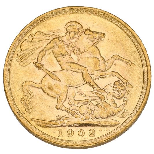 22ct Gold King Edward VII Full Sovereign Coin 1902