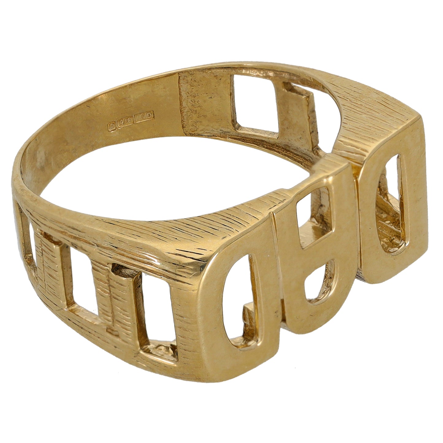 9ct Gold Dad Ring Size S