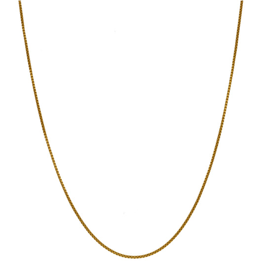 22ct Gold Box Chain 18"