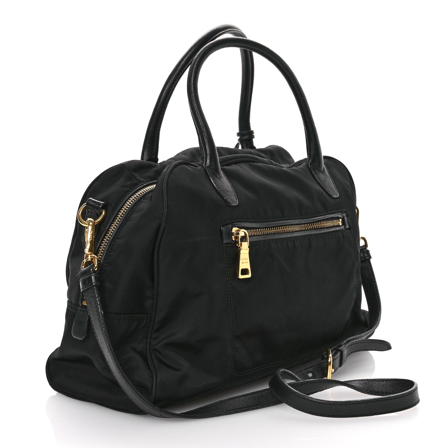 Prada B1843M Tessuto Nylon Bag - Black