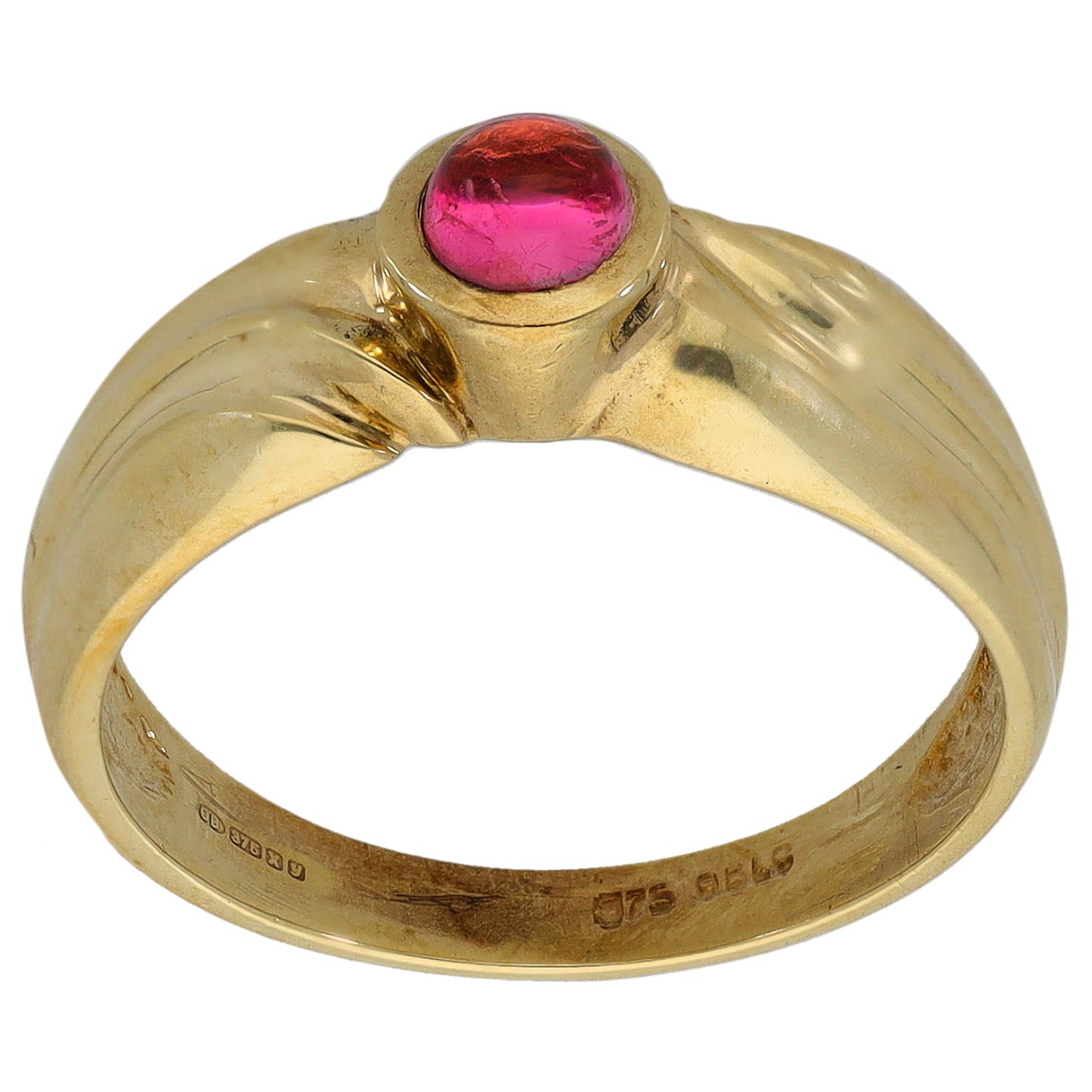 9ct Gold Tourmaline Single Stone Ring Size N