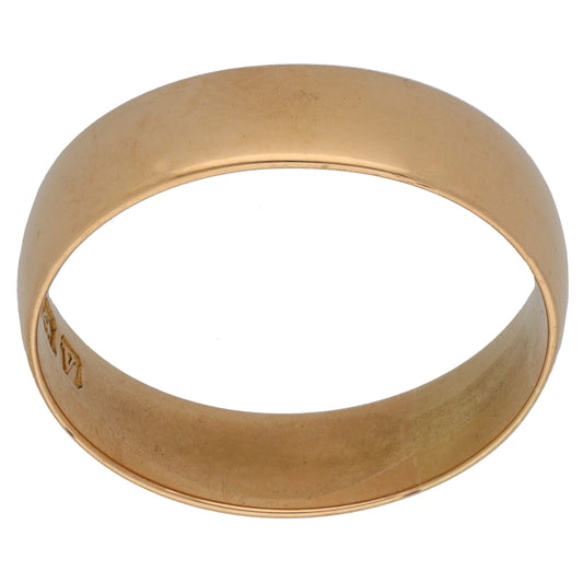 18ct Gold Plain Wedding Ring Size U