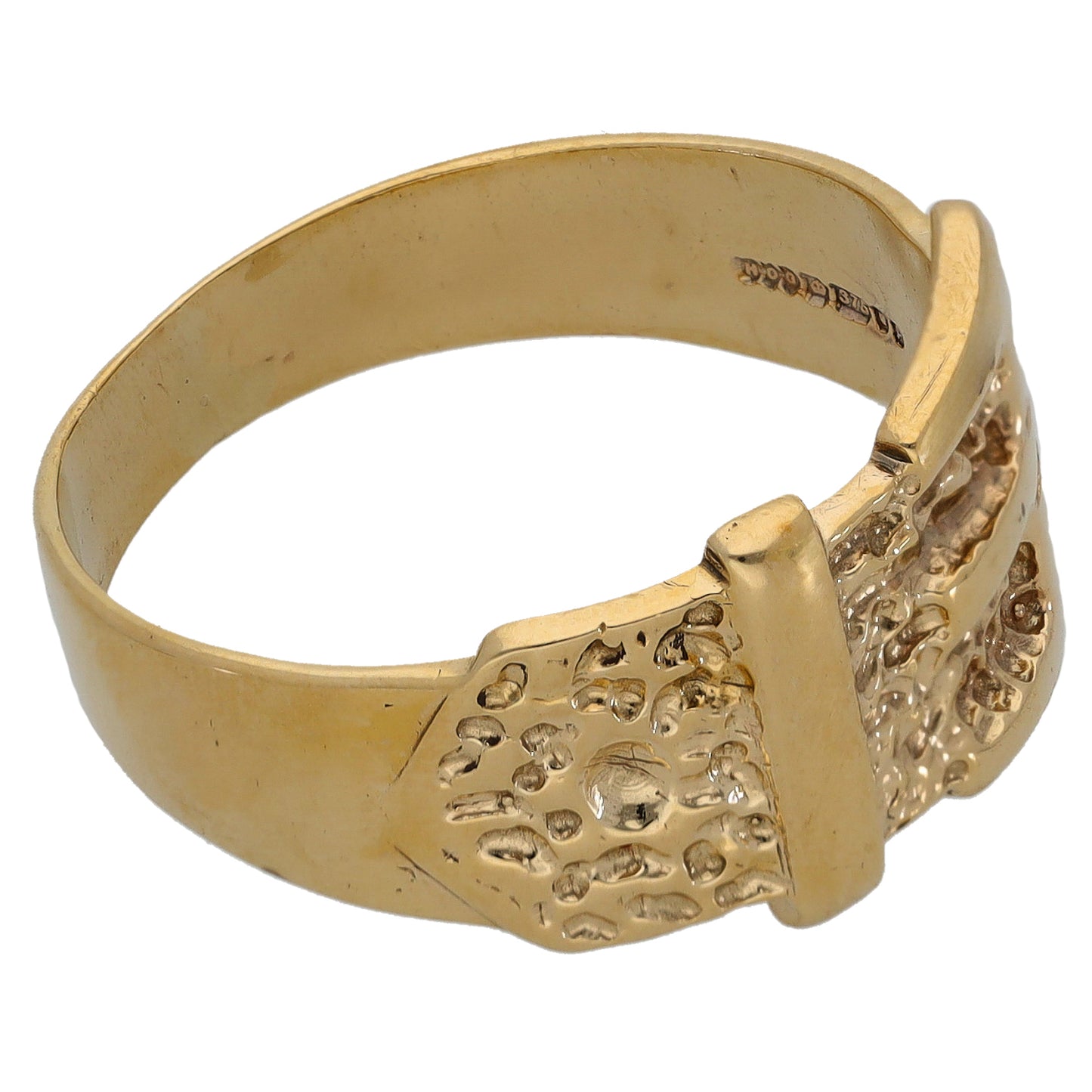 9ct Gold Buckle Ring Size W