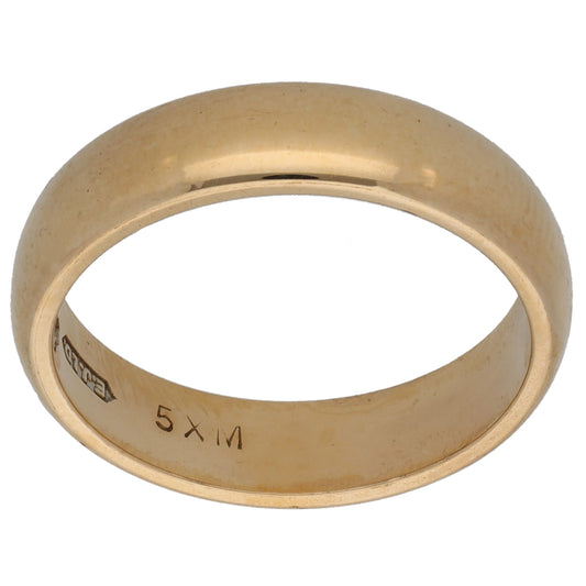9ct Gold Plain Wedding Ring Size N