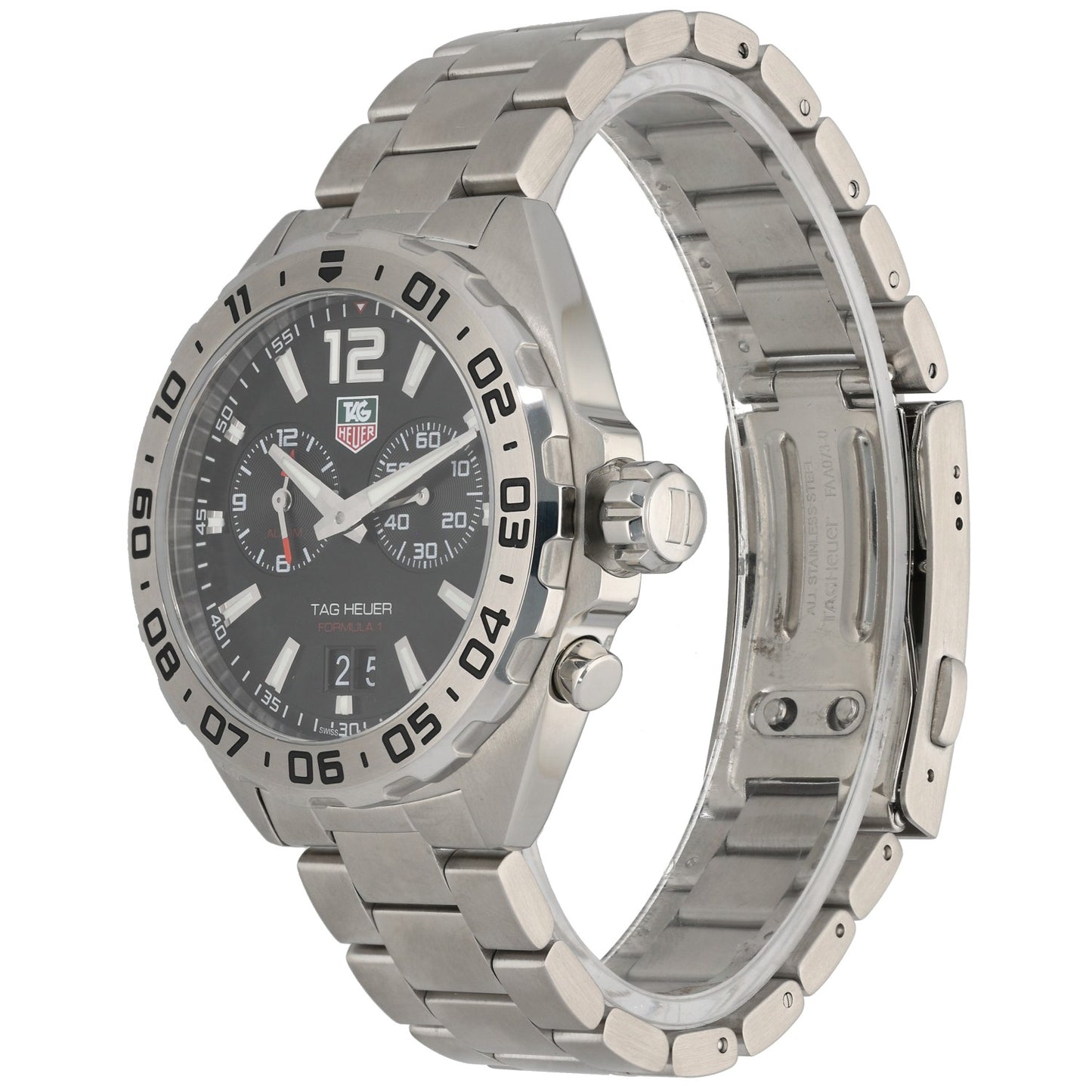 Tag Heuer Formula 1 WAZ111A, stainless steel case and bracelet, black dial with subdials