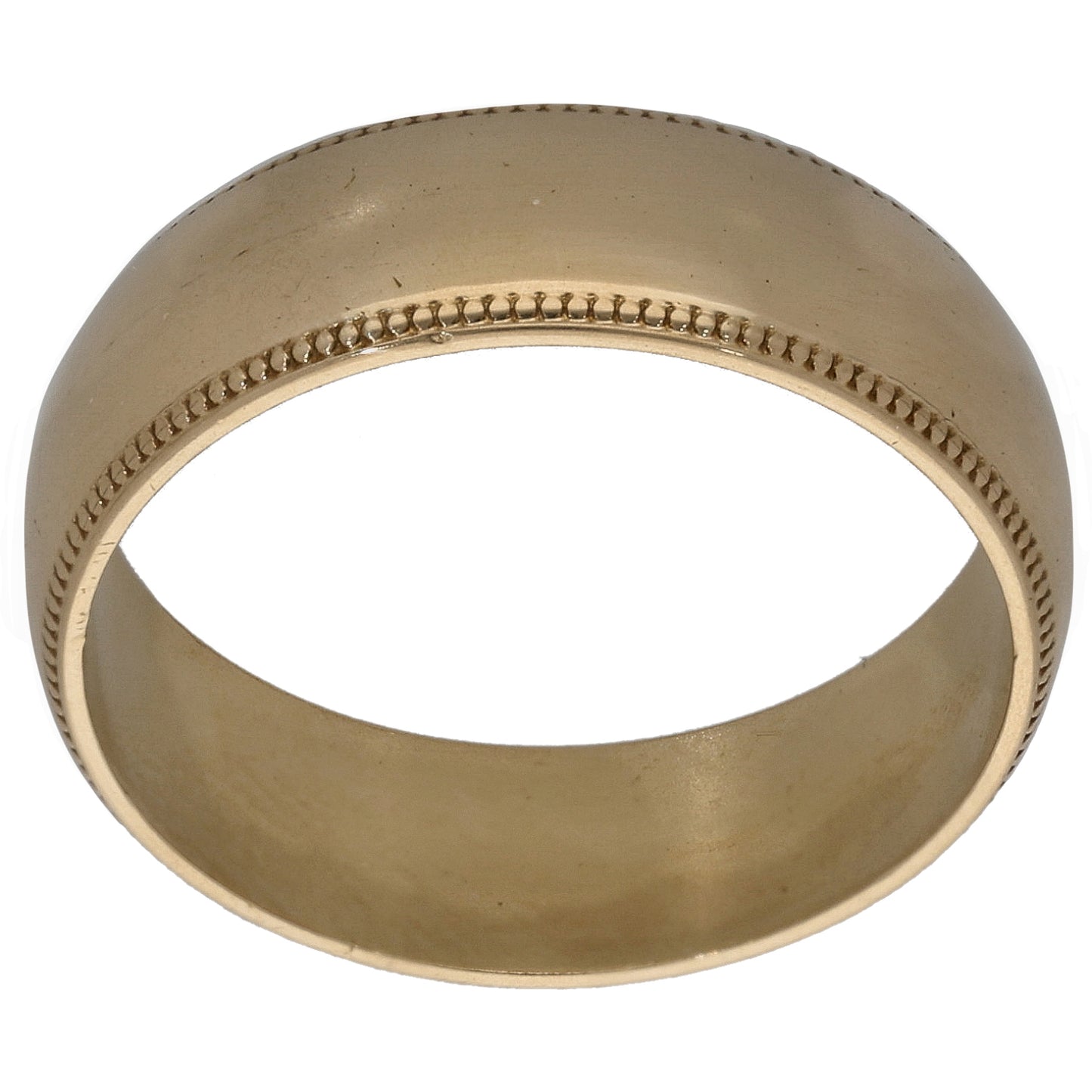 9ct Gold Patterned Wedding Ring Size Q