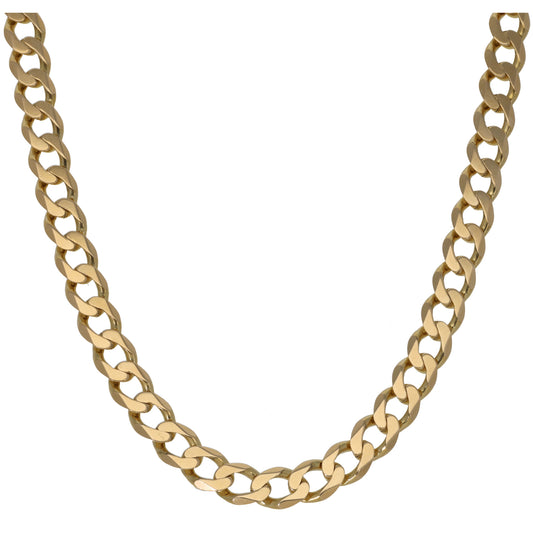 9ct Gold Curb Chain 22"