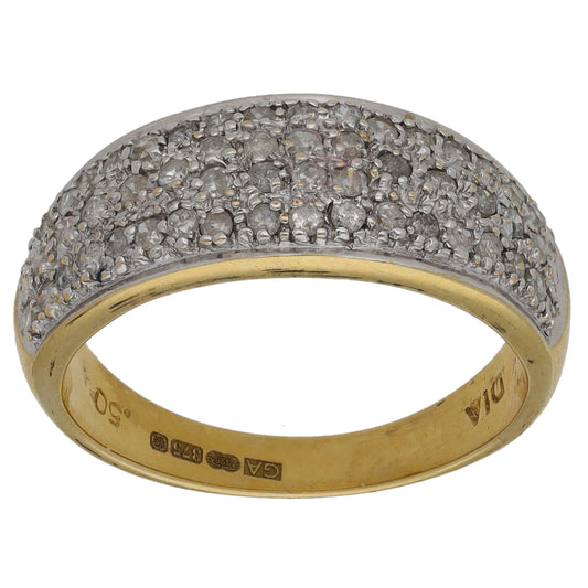 9ct Gold 0.50ct Diamond Alternative Ring Size N