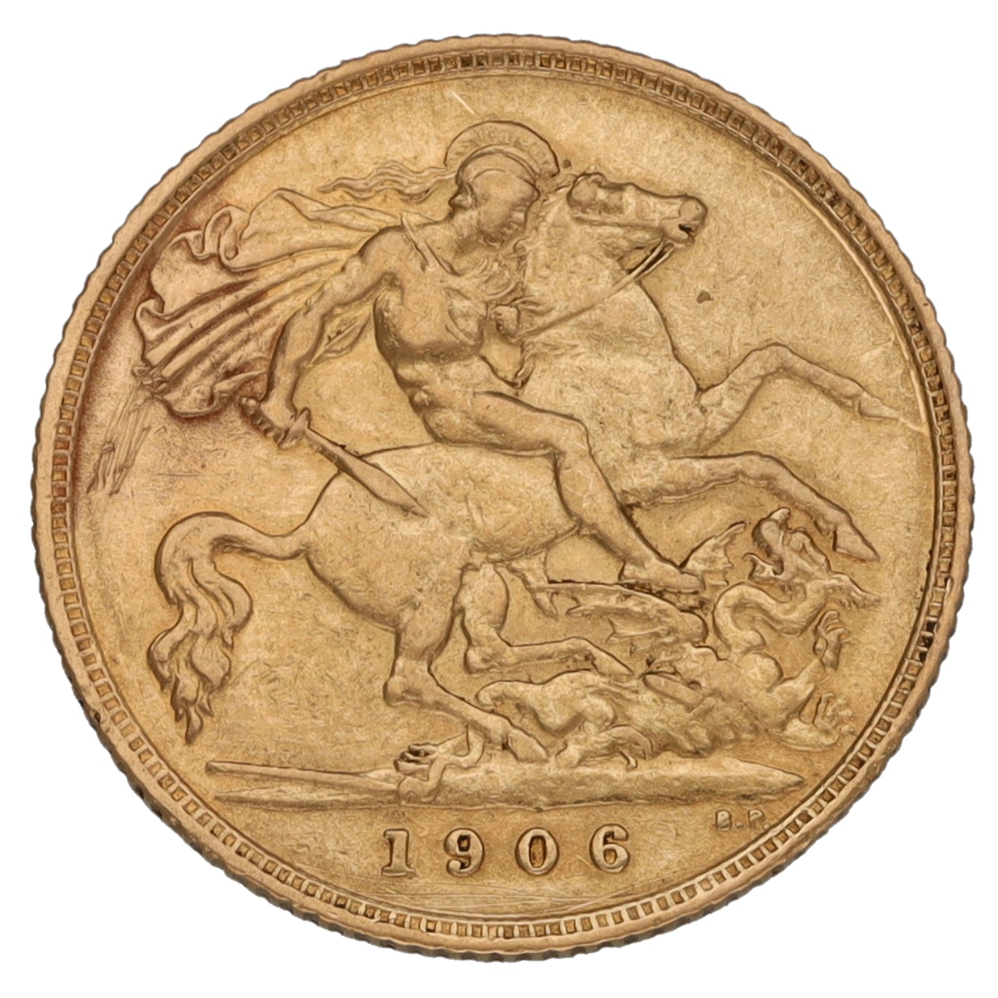 22ct Gold King Edward VII Half Sovereign Coin 1906