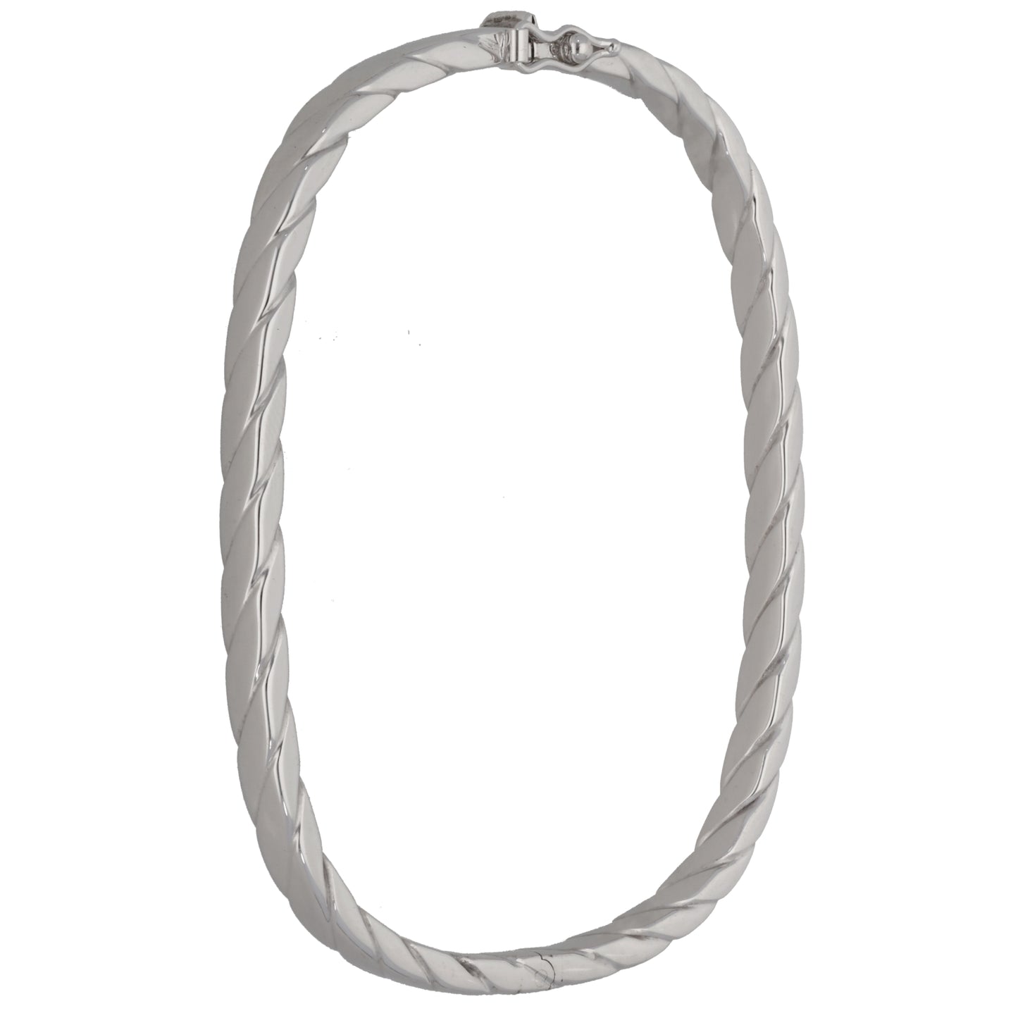 9ct White Gold Hinged/Clasp Bangle