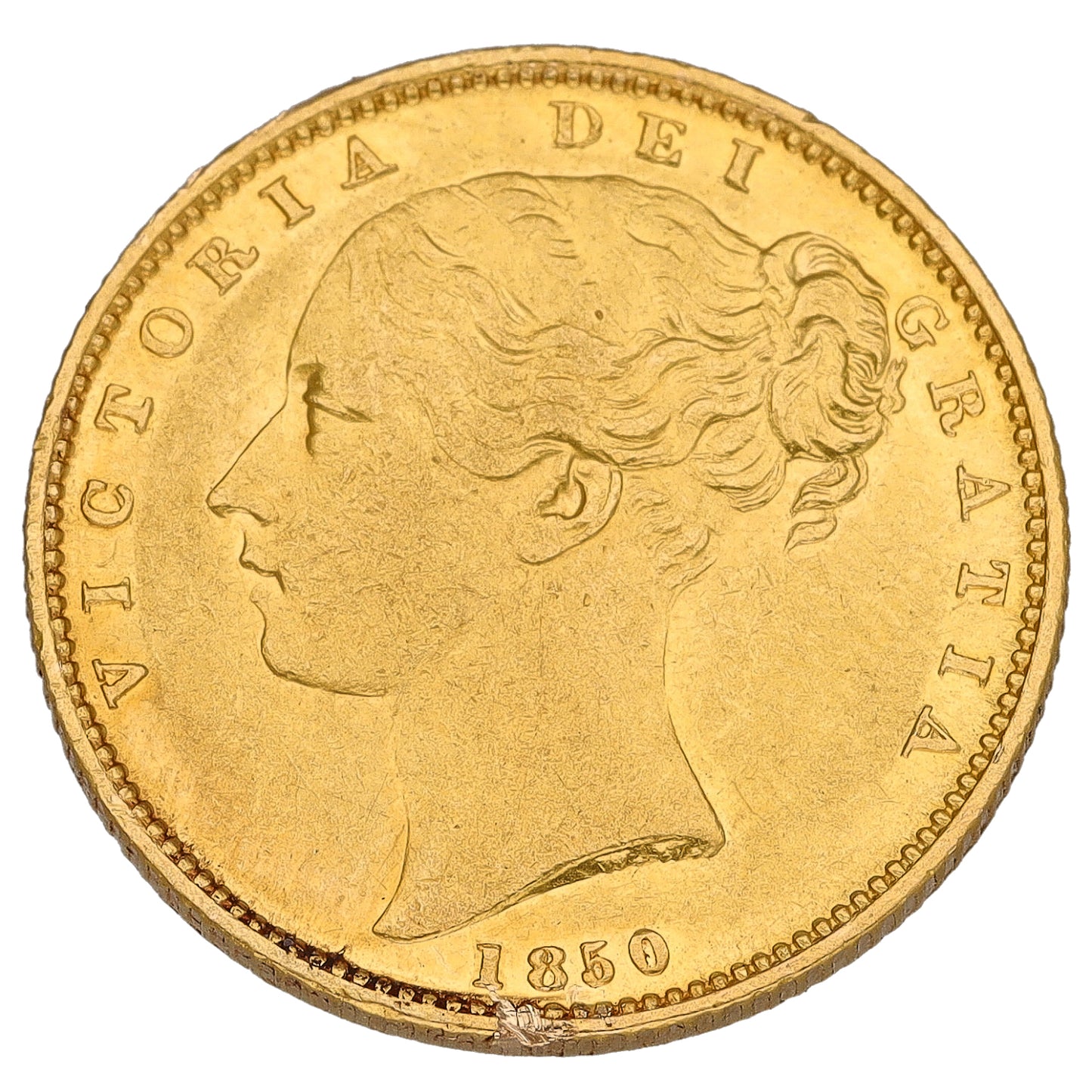 22ct Gold Queen Victoria Full Sovereign Coin 1850