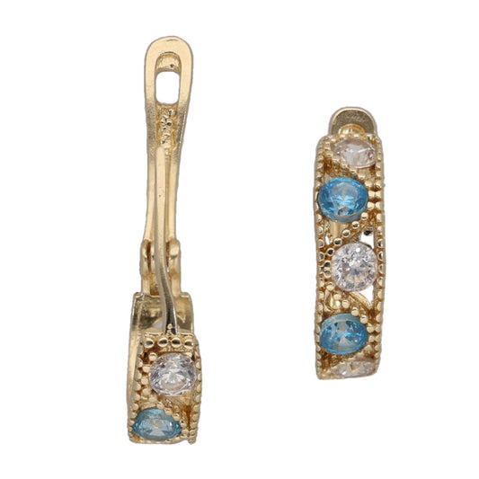 14ct Gold Imitation Hoop Earrings
