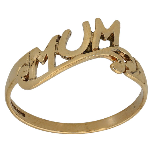 9ct Gold Mum/Mother Ring Size Q