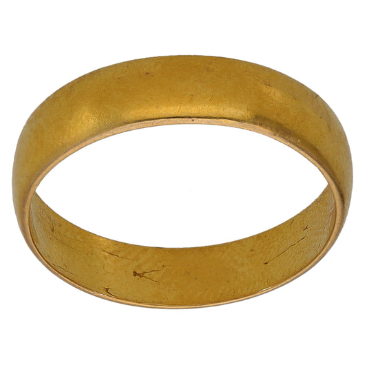 22ct Gold Plain Wedding Ring Size M