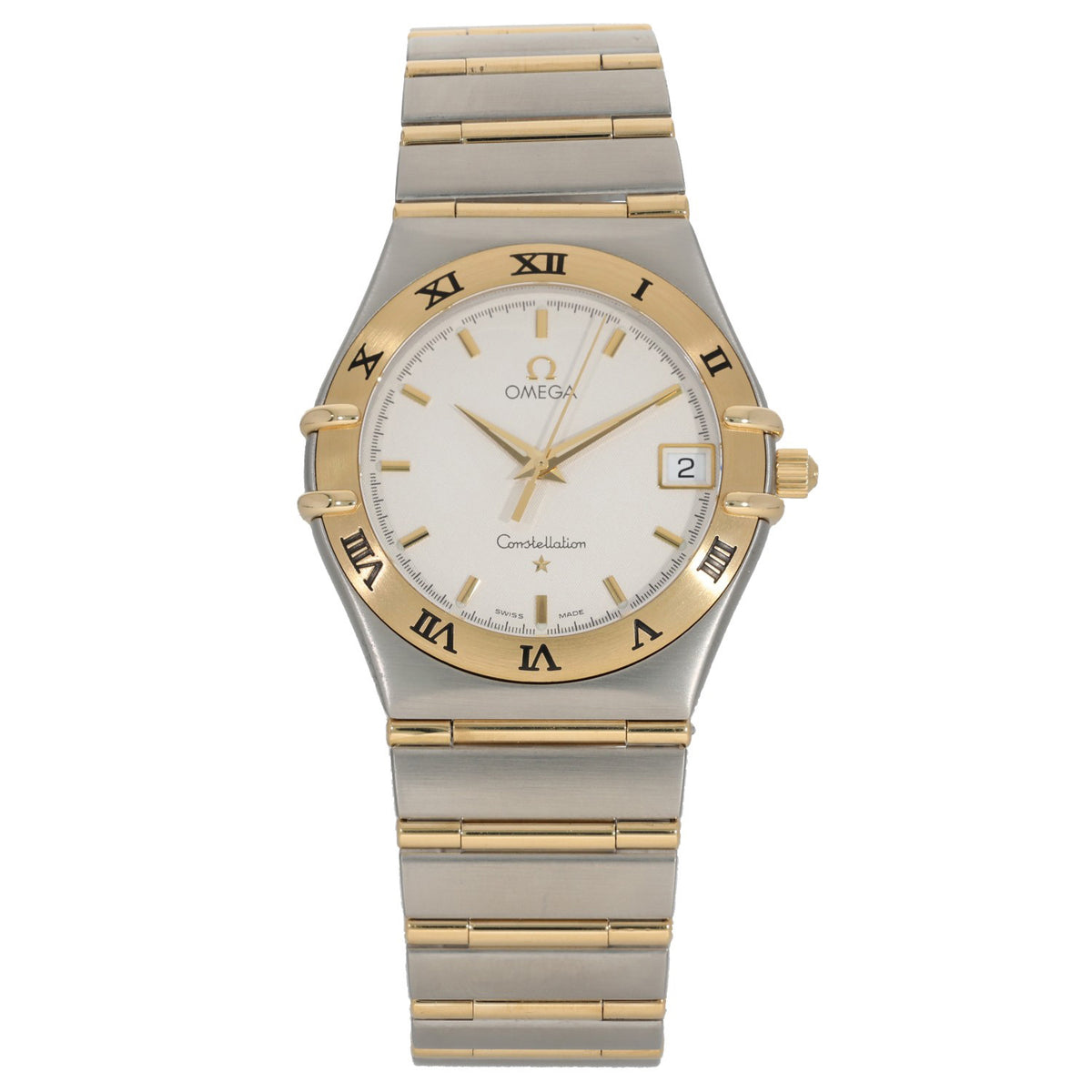 Omega Constellation 1212.30.00, white dial with stainless steel and gold case