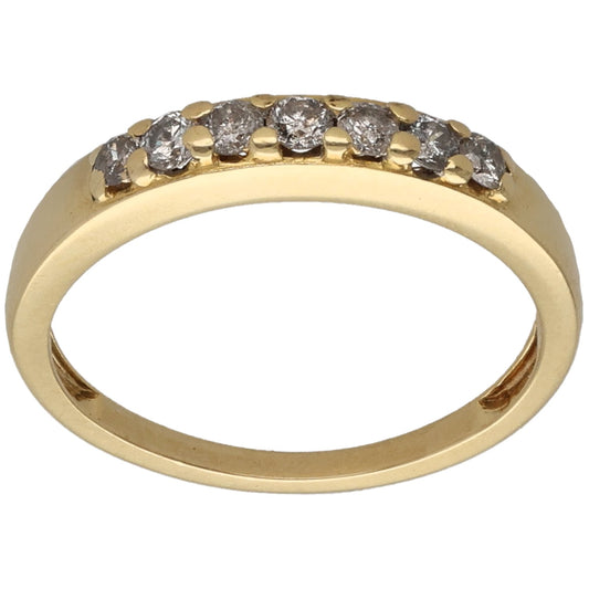 18ct Gold 0.28ct Diamond Half Eternity Ring Size L
