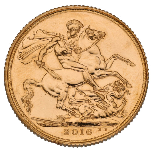 22ct Gold Queen Elizabeth II Full Sovereign Coin 2016