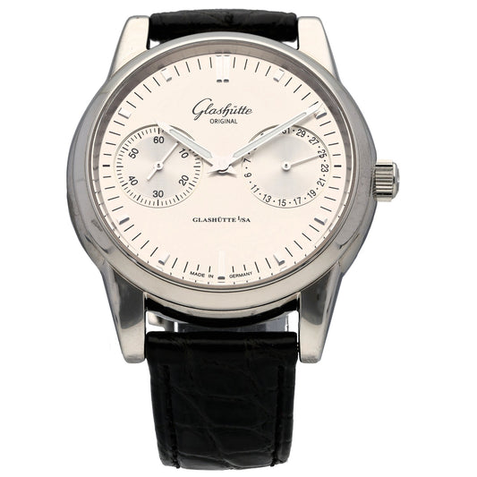 Glashütte Original Senator Hand Date 1.39.58.02.02.04 40mm Stainless Steel Watch