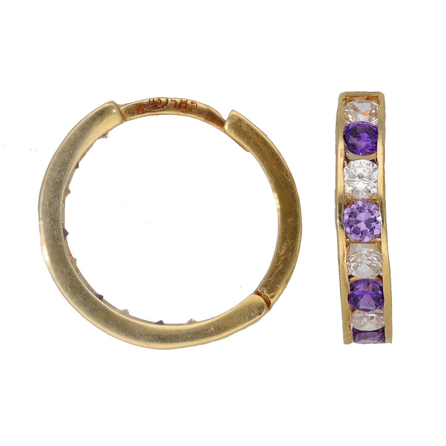 14ct Gold Imitation Hoop Earrings