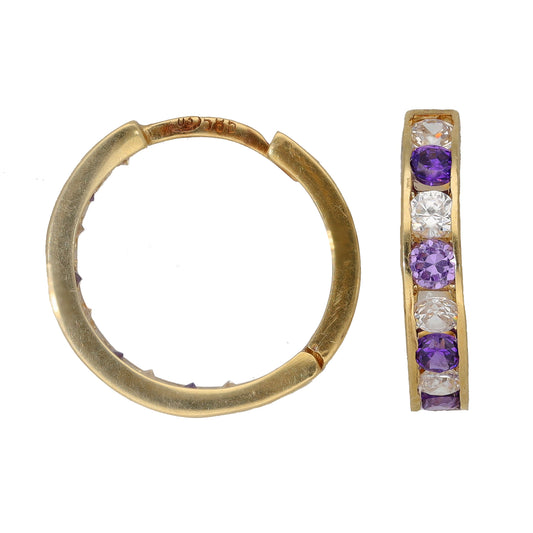 14ct Gold Imitation Hoop Earrings
