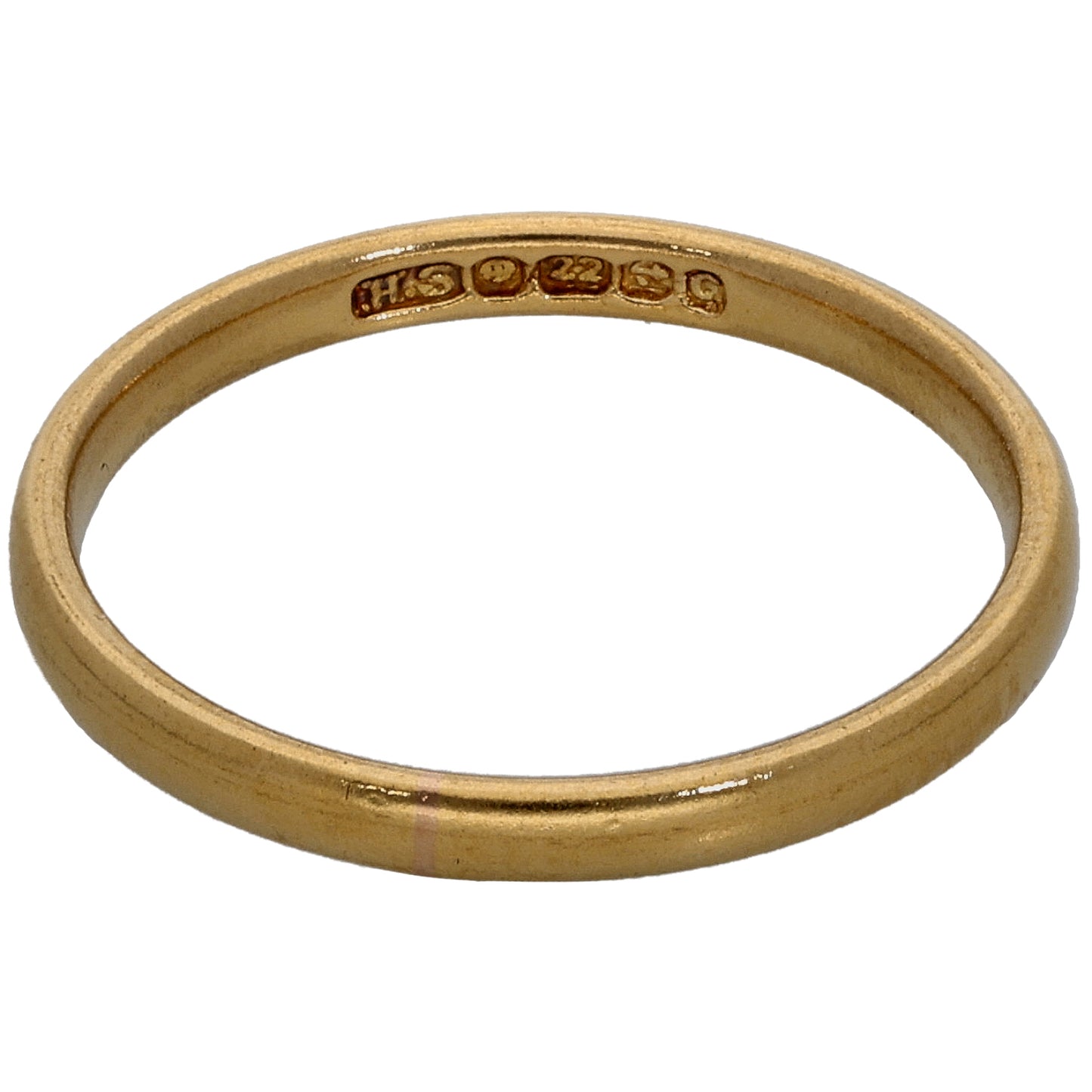 22ct Gold Plain Wedding Ring Size L