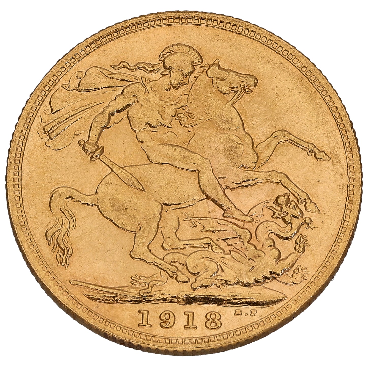 22ct Gold King George V Full Sovereign Coin 1918