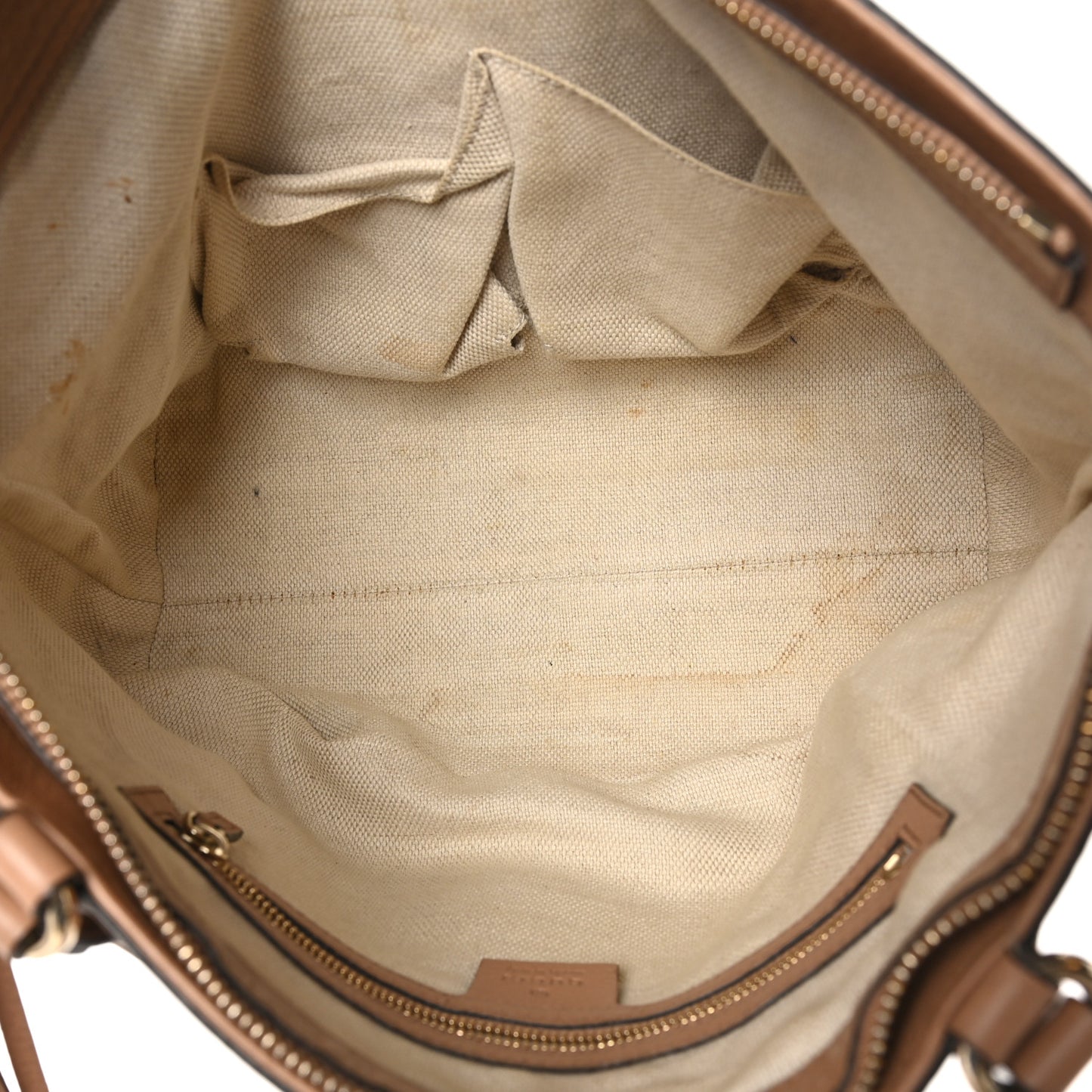 Gucci Soho Cellarius Pebbled Calfskin Leather Satchel Bag - Camel