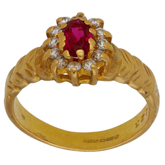 22ct Gold Imitation Dress/Cocktail Ring Size N