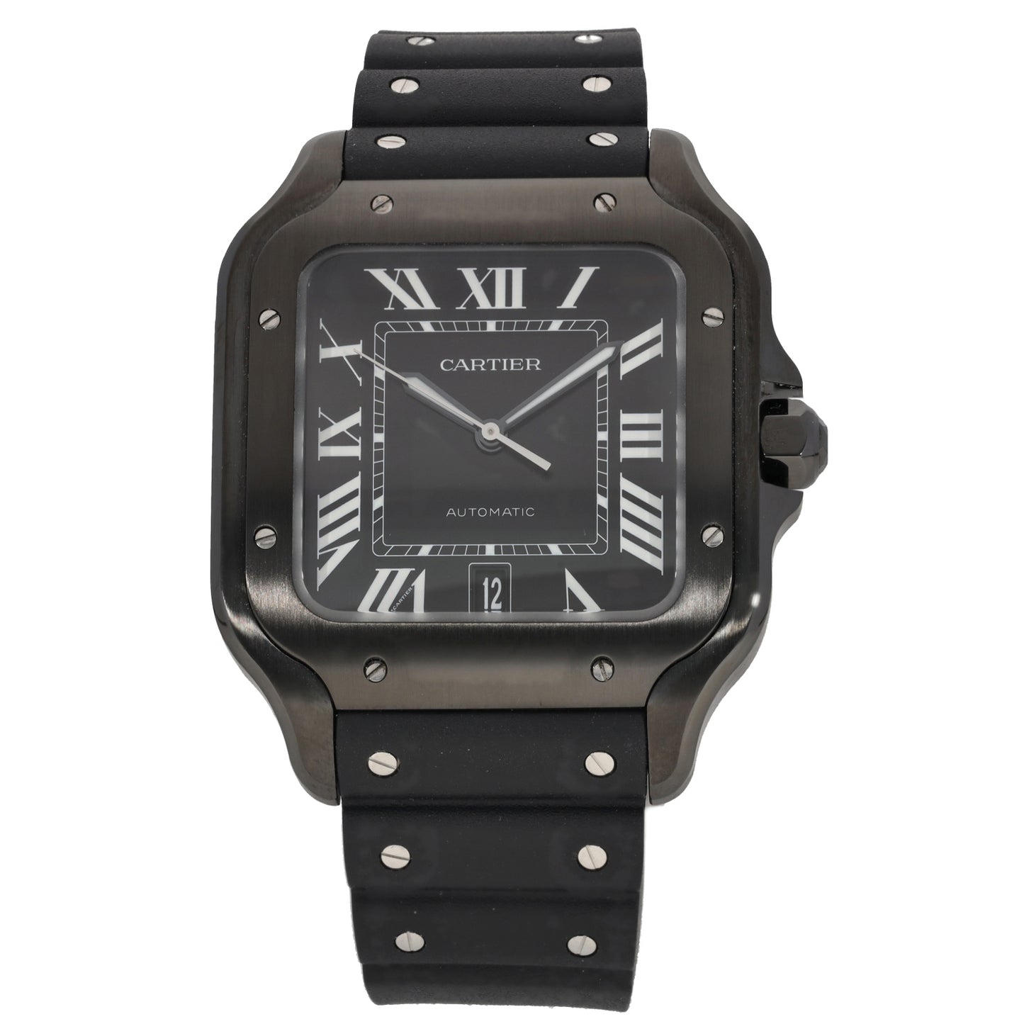 Cartier Santos WSSA0039 39.8mm DLC Stainless Steel Watch