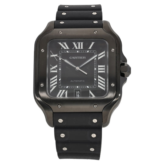 Cartier Santos WSSA0039 39.8mm DLC Stainless Steel Watch