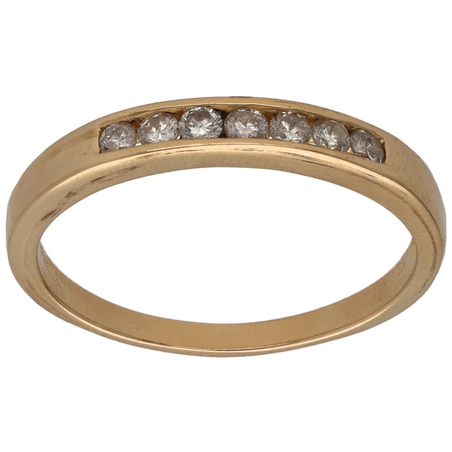 18ct Gold 0.25ct Diamond Half Eternity Ring Size P