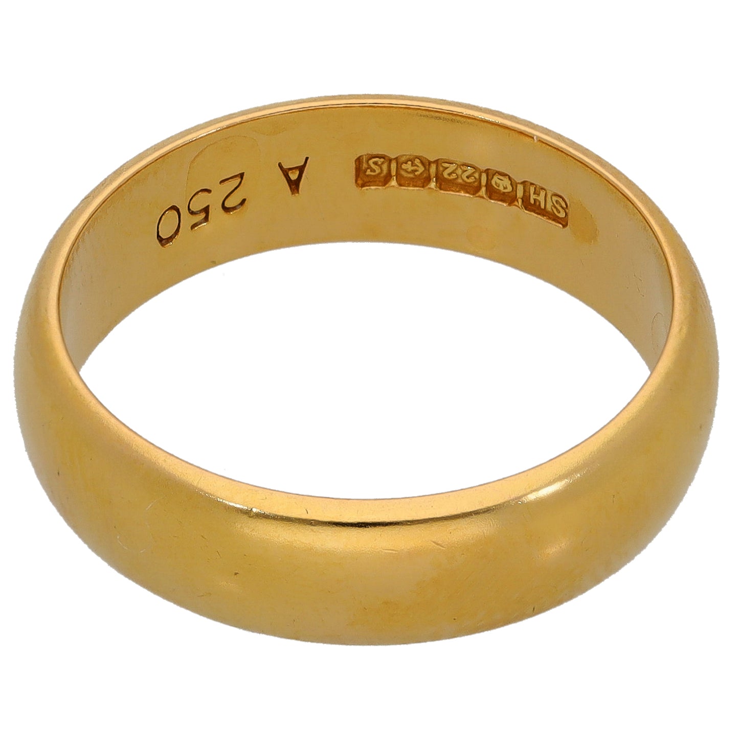 22ct Gold Plain Wedding Ring Size P