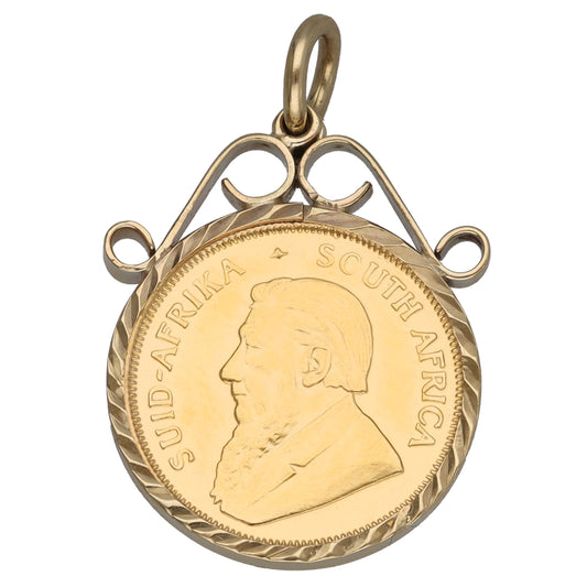 9ct Gold 1/10 OZ Krugerrand Coin Pendant