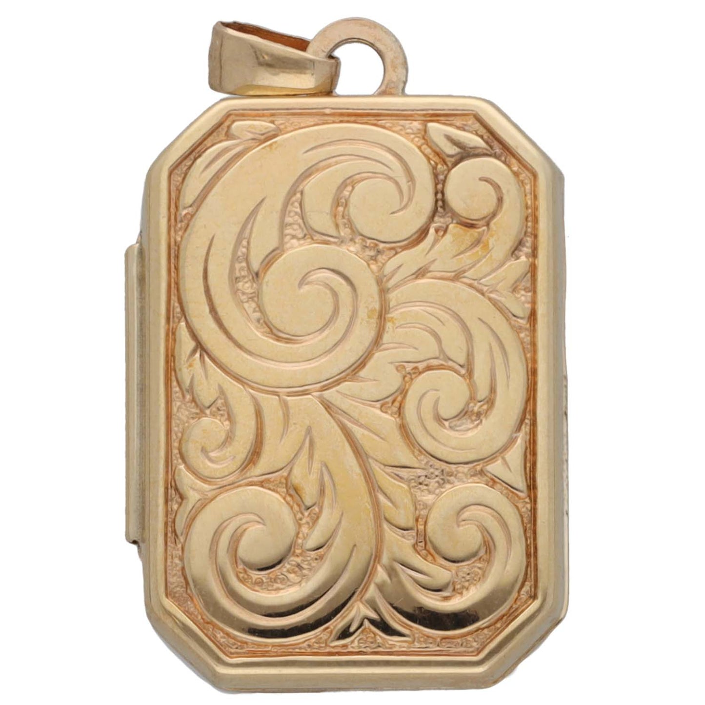 9ct Gold Patterned Locket Pendant