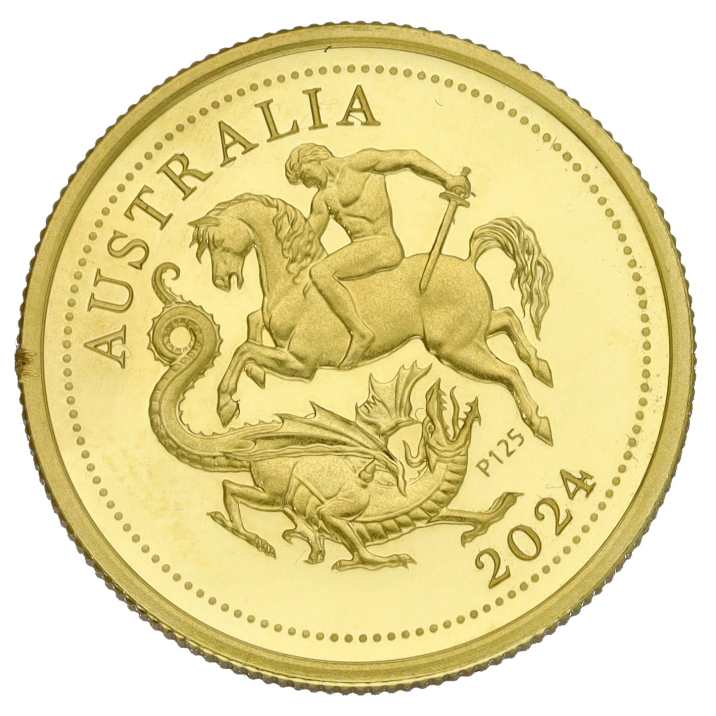 22ct Gold Australia Perth 125 Anniversary Full Sovereign Coin 2024