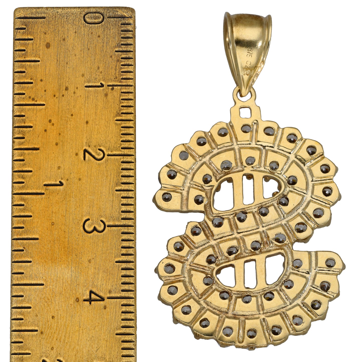 9ct Gold Cubic Zirconia Initial Pendant