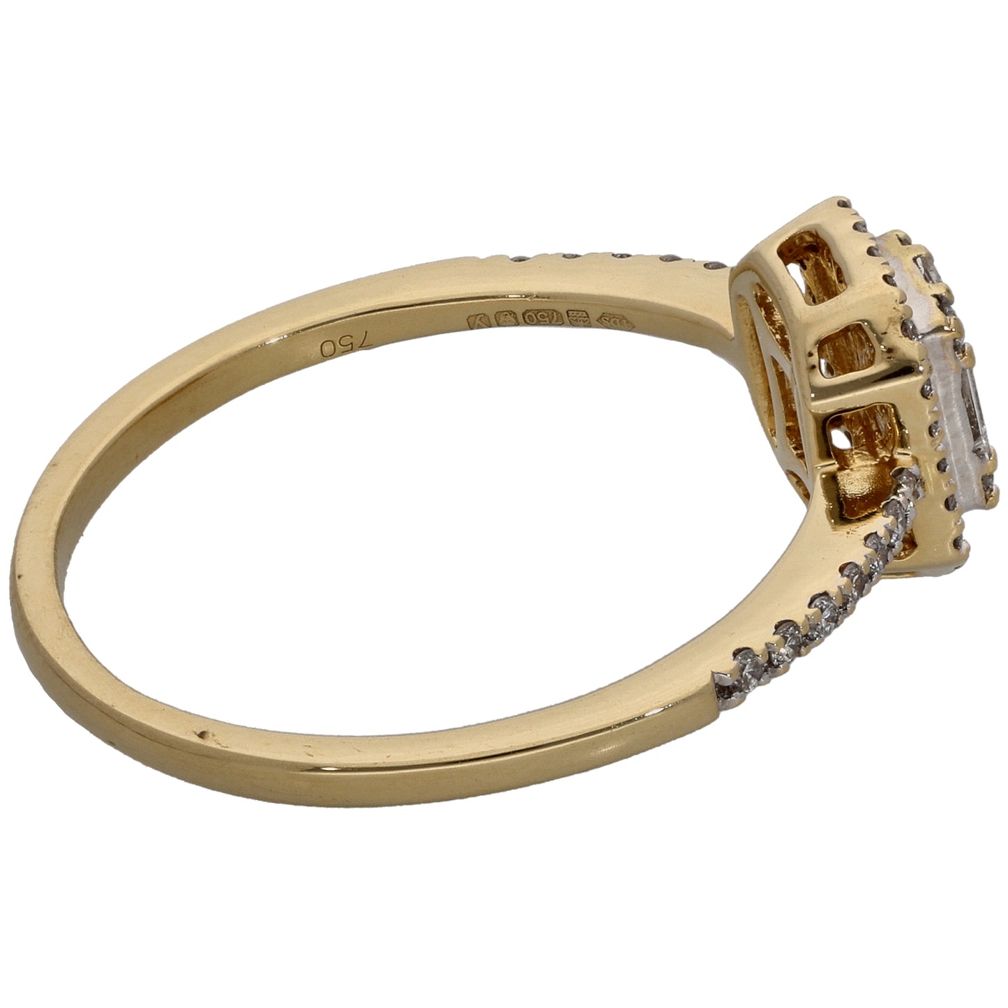18ct Gold 0.39ct Diamond Cluster Ring Size R