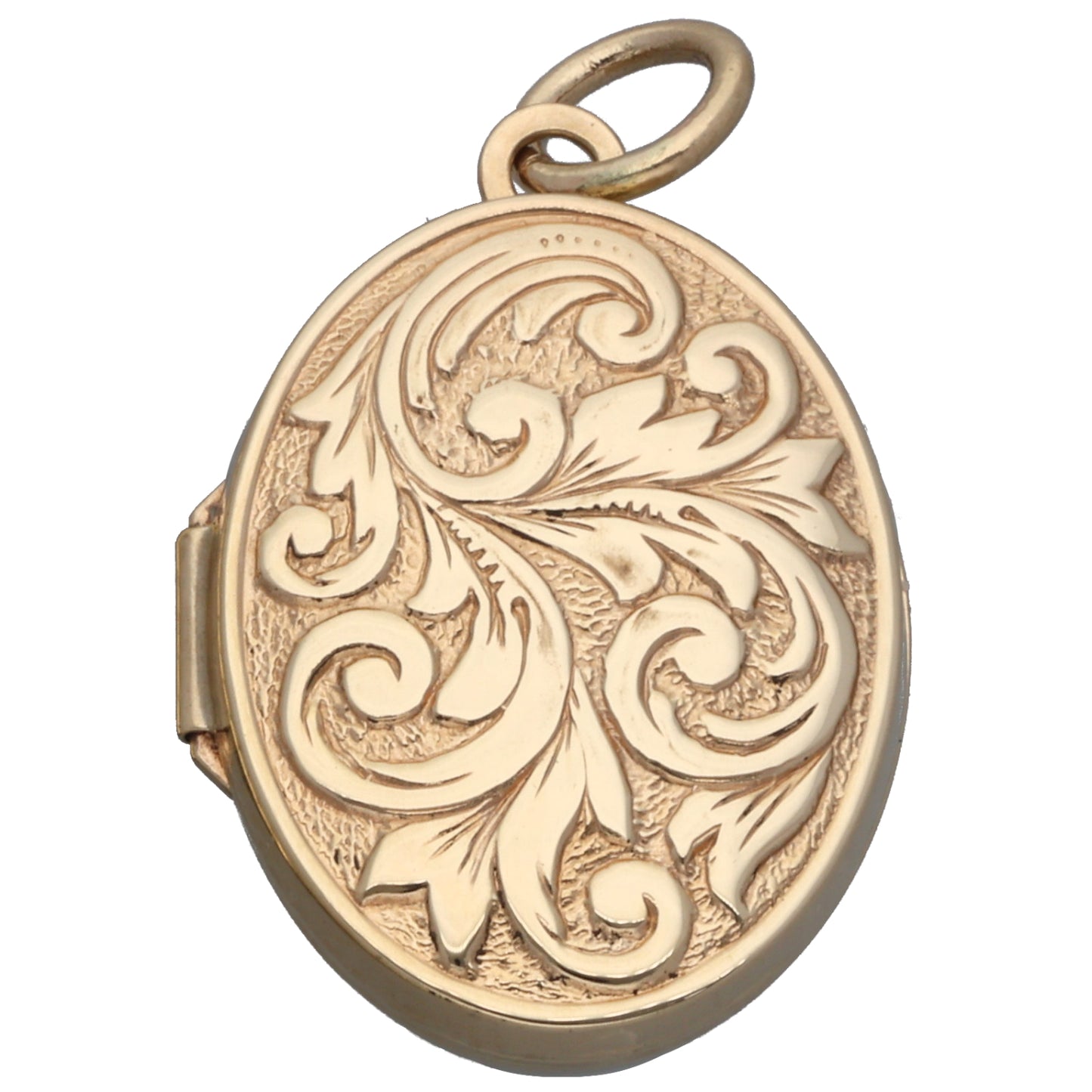 9ct Gold Patterned Locket Pendant