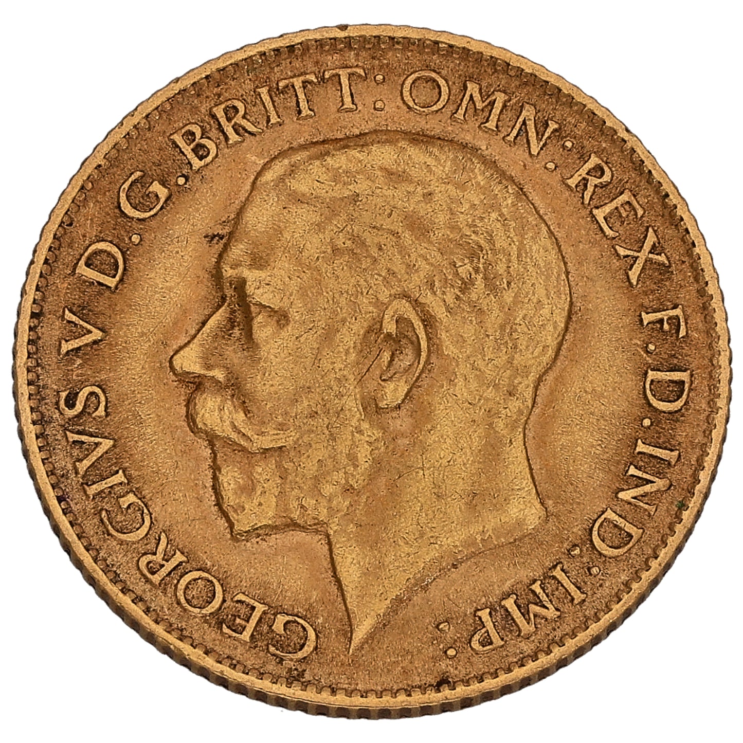 22ct Gold King George V Half Sovereign Coin 1911